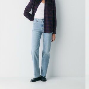 NWT Aritzia Denim Forum 90’s snatched waist straight leg jeans size 27